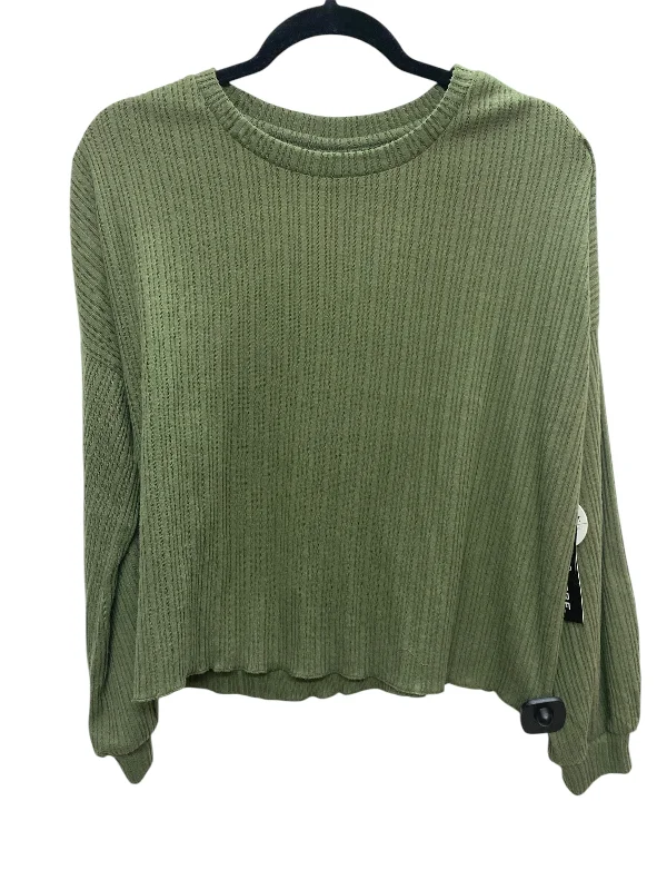 Top Long Sleeve Basic By Clothes Mentor In Green, Size: L Bohemian Women's Free