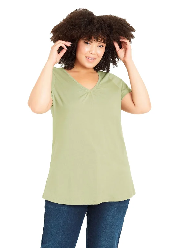 Cotton Gather V Top French