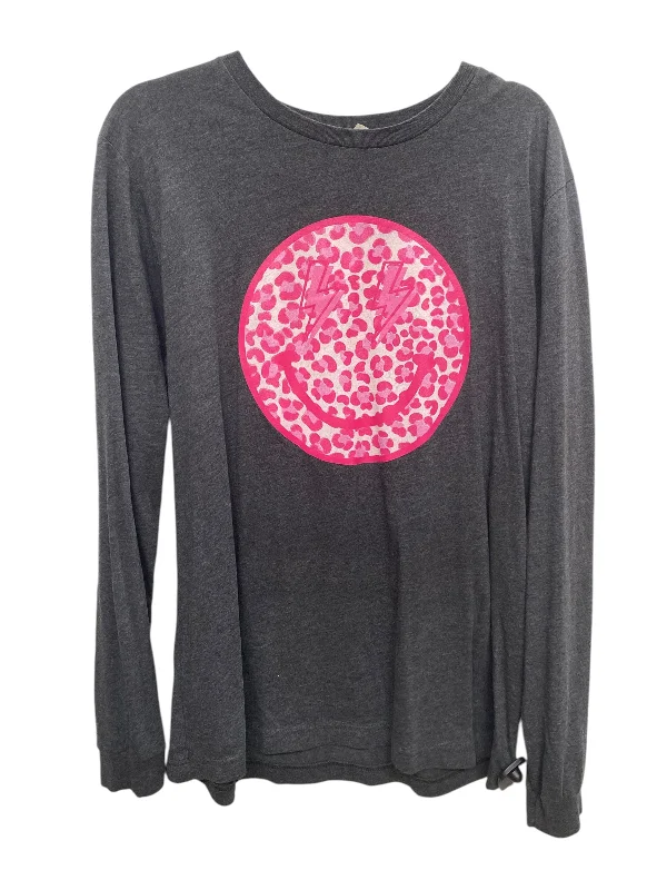 Top Long Sleeve By Bella + Canvas In Grey, Size: Xl Elegant Women's Formal 